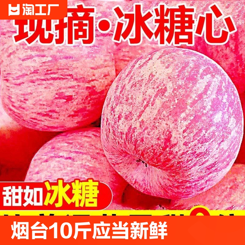烟台红富士苹果10斤新鲜水果整箱山东栖霞脆甜冰糖心丑平果大果