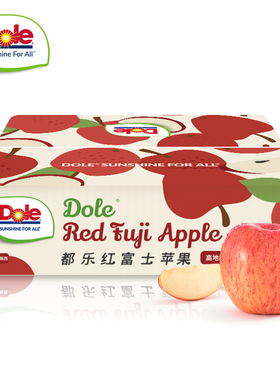 dole都乐2023年陕西红富士脆甜冰糖心苹果4.5斤中果礼盒新鲜水果