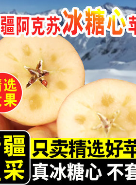 新疆阿克苏冰糖心五心苹果新鲜应季水果脆甜多汁高端礼盒装