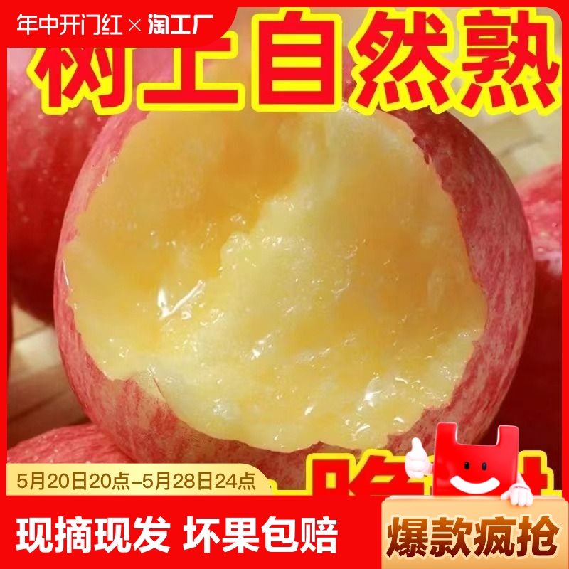 【主播严选】红富士苹果水果新鲜整箱当季脆甜丑平果冰糖心萍果