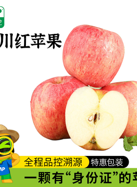 洛川红富士苹果5斤大果不催熟不打蜡新鲜水果包邮