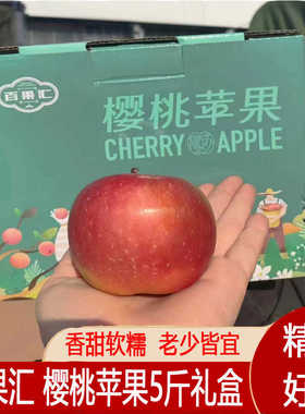 新疆樱桃苹果5斤礼盒脆冰心小苹果新鲜水果包邮