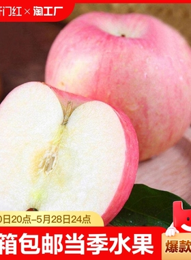山东烟台红富士5斤栖霞苹果新鲜冰糖心整箱包邮当季水果精选