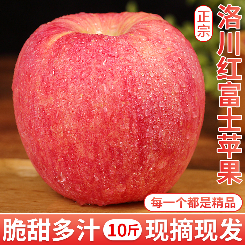 正宗陕西洛川红富士苹果10斤新鲜水果当季脆甜丑平果冰糖心包邮5