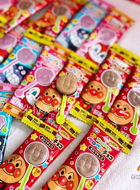 日本本土不二家面包超人巧克力mini棒棒糖草莓护齿儿童棒棒糖25本