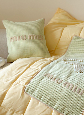 2024新款微甜刺绣抱枕被两用沙发靠枕办公室靠垫午睡汽车客厅床上
