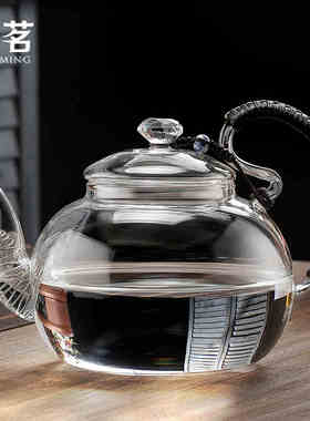 新款纯玻璃烧水壶泡茶电陶炉专用高硼硅家用耐高温防爆透明单壶全