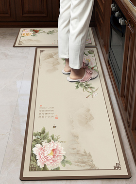 厨房地垫地毯家用中式硅藻泥吸水软垫子防滑防油可擦免洗耐脏脚垫