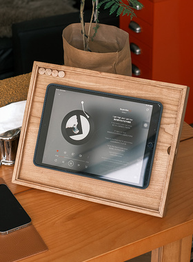实木平板电脑通用支架适用于华为苹果小米ipad展示相框桌面摆台