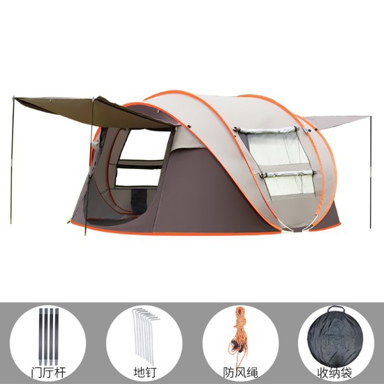 促野外露营帐篷野营全自动户外用品装备轻量化野炊冬季手抛免搭新