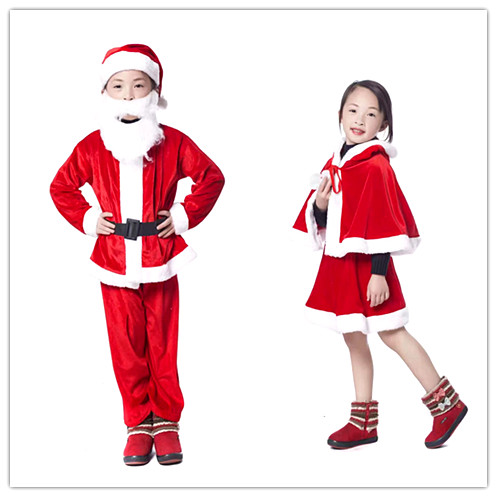 圣诞儿童服饰 女孩男孩女童男童装 圣诞节老人服装套装幼儿园