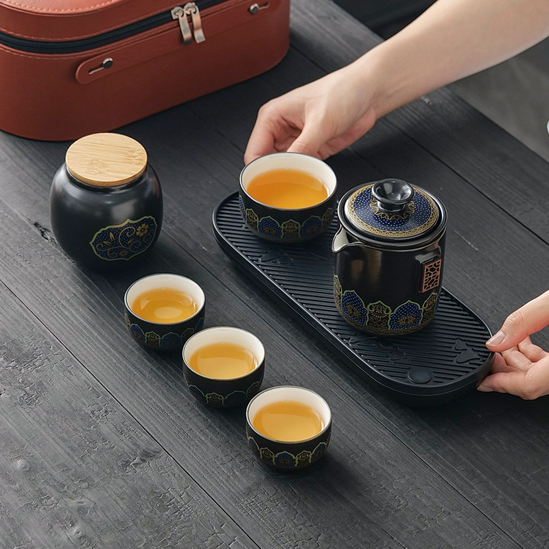 旅行茶具便携式功夫茶具套装日式户外快客杯节日公司商务礼定制