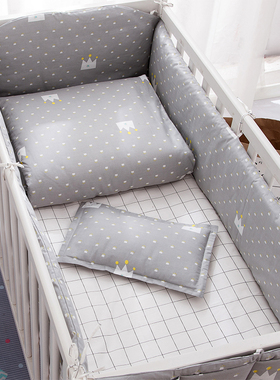 定制棉婴儿BB床围宝宝床上用品套件儿童床品六七件套拼接防撞围