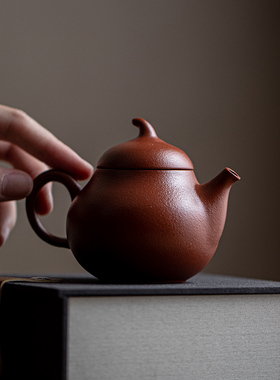 朱泥梨壶紫砂壶套装纯手工宜兴大红袍茶壶茶具手拉壶泡茶西施单壶