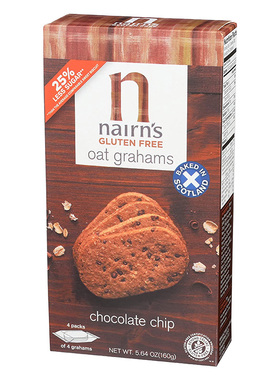 美国直邮Nairn's 奈尔斯无麸质巧克力味燕麦饼干低糖低卡粗粮160g