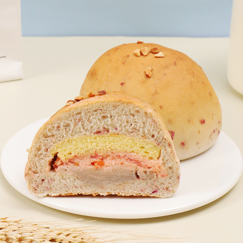 【玫莓奶酪米】新品橡木盾大米夹心面包欧包代早餐手作健康饱腹