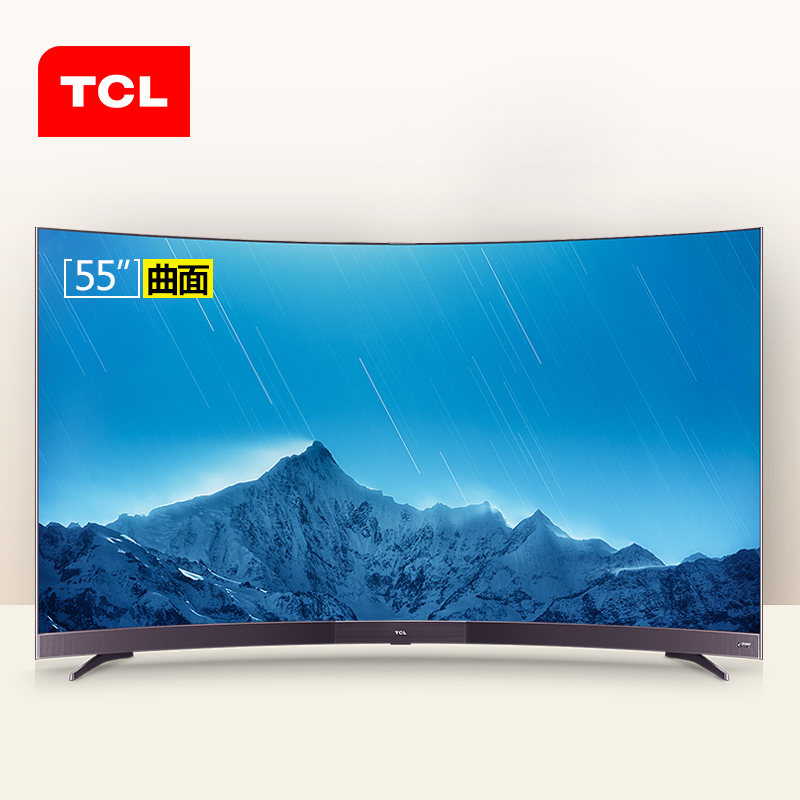 TCL 55A880C 55英寸4K曲面超薄高清人工智能网络液晶曲屏电视机