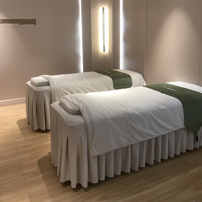定制高端品质美容床罩四件套美容床床笠式床单美容院专用真丝绒床