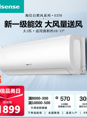 海信大1匹p新一级能效变频空调挂机家用冷暖两用卧室挂式E370-X1