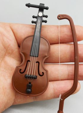 迷你小提琴摆件古典吉他仿真乐器饰品微缩场景模型桌面拍摄道具
