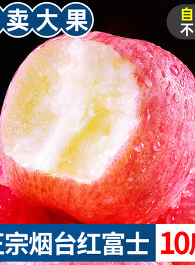 烟台红富士苹果10斤新鲜当季水果整箱包邮栖霞脆甜大丑苹果冰糖心