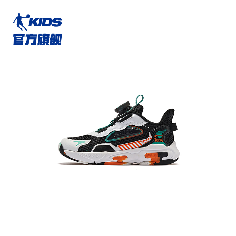中国乔丹童鞋男童运动鞋透气网面跑步鞋2024夏季新款儿童小童网鞋