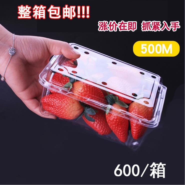 加厚一次性透明塑料水果盒草莓葡萄食品果蔬包装保鲜盒打包盒带盖