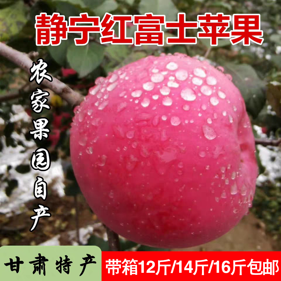 甘肃静宁苹果红富士10斤新鲜特产脆甜冰糖心丑苹果水果顺丰包邮