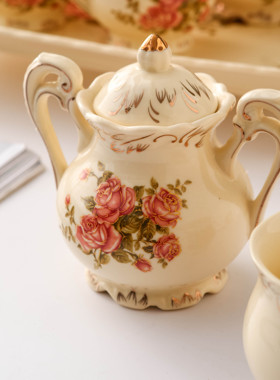 欧式咖啡壶奶壶糖壶茶壶英式茶杯茶具咖啡具红茶壶花茶壶套装壶盖
