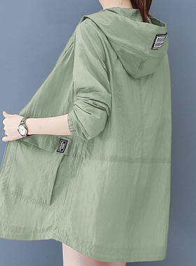 夏季防晒衣女防紫外线透气2024年新款薄款上衣中长款外套防晒开衫