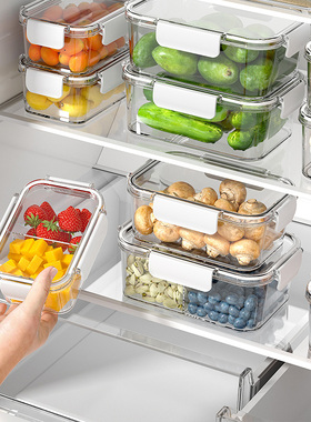 保鲜盒食品级冰箱专用收纳盒冷冻带盖食物密封盒水果便当盒小学生