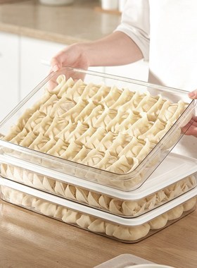 装速冻饺子盒专用食品级大号冻饺子多层放冰箱里的家用冷冻收纳盒