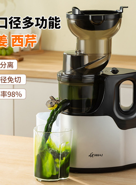 榨汁机汁渣分离家用水果蔬菜果汁机商用慢磨大口径免切过滤原汁机