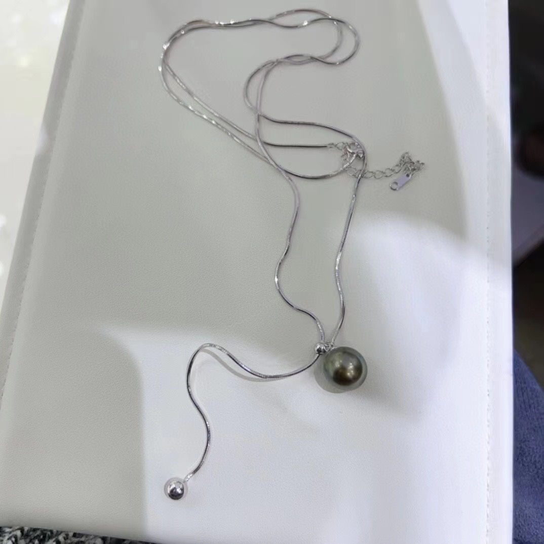 精工纯银S925金属休闲款蛇骨链链路可配9以上珍珠或大巴洛克珍珠
