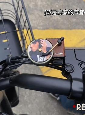 周杰伦唱片机自行车单车电动车摩托车装饰用品大全小配件复古摆件