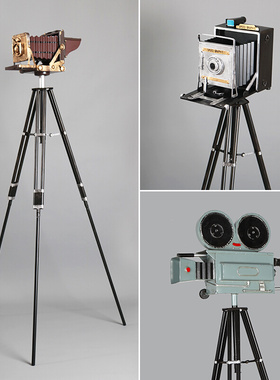 老式复古支怀旧架照相机摄像机复古模型摆件拍照摄影道具橱窗陈列
