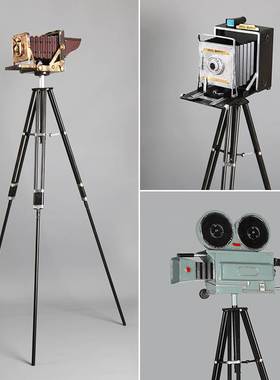 老式复古怀旧支架照相机摄像机复古模型摆件拍照摄影道具橱窗陈列