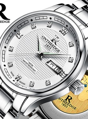 防水潮男士上海透底陀飞轮镂空腕表2022国日历全自动机械新款手表
