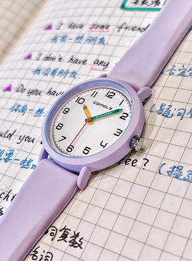 考试可用手表初高中学生儿童女孩指针公务员国考石英表小清新手表