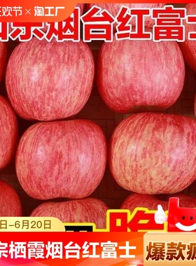 苹果栖霞新苹果烟台红富士特级山东现摘新鲜水果当季脆甜平果整箱