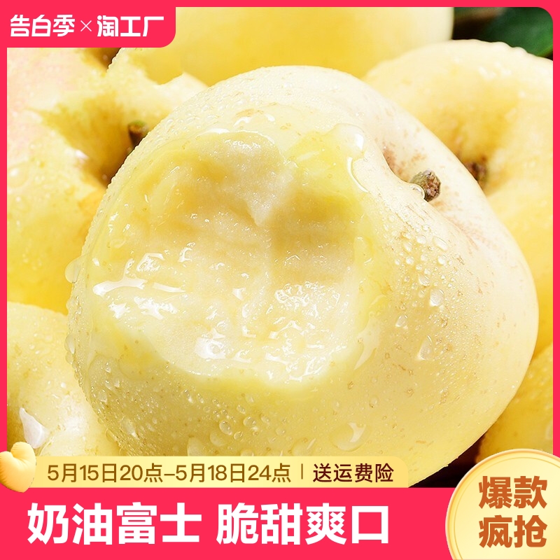 【商超精选】山东烟台黄金奶油富士苹果新鲜水果当季整箱脆甜产地