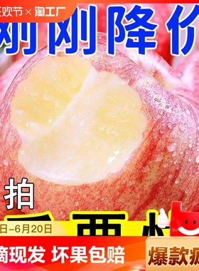 【带头降价】山东烟台红富士苹果新鲜水果应当季整箱脆甜10丑平果