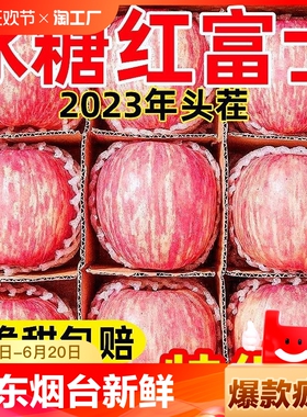 山东烟台红富士10斤苹果水果新鲜整箱包邮冰糖心栖霞平果5一级