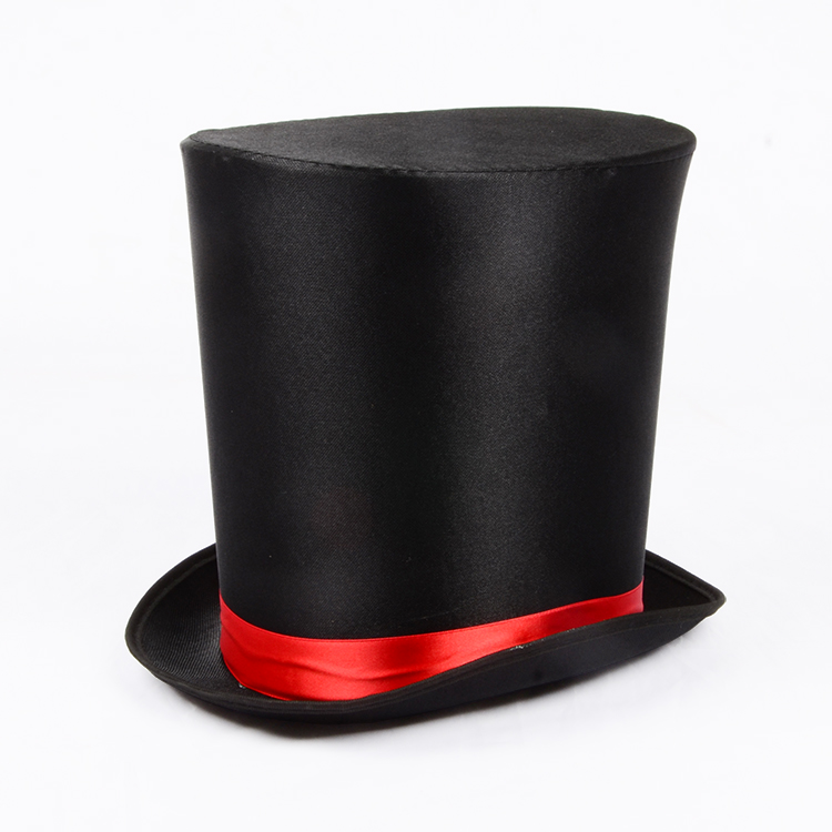 25厘米高总统帽英伦爵士帽复古高筒绅士礼帽表演出魔术师林肯帽子