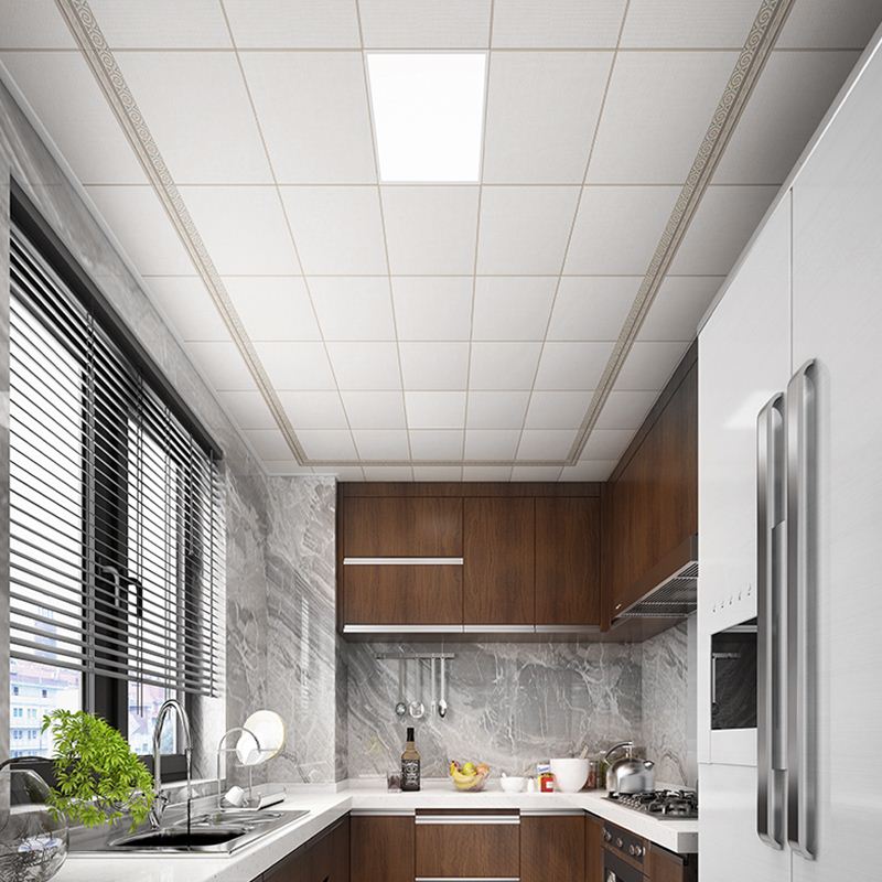 主厨房卫生间专用led灯300x300广东中山新中式方形嵌入式吊顶灯具
