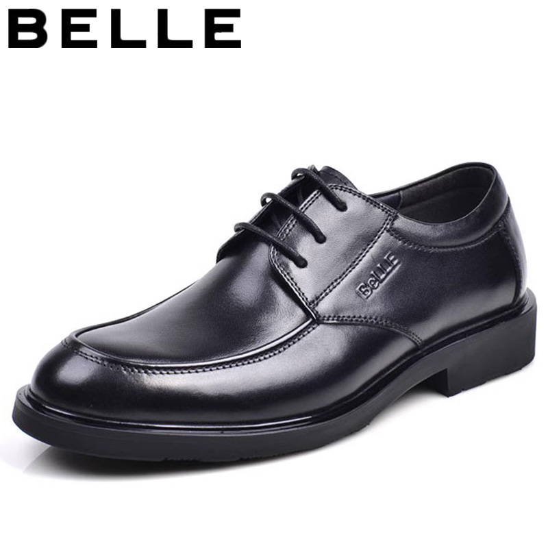 Belle/百丽男鞋2024新款英伦风系带男皮鞋牛皮商务正装德比鞋婚鞋
