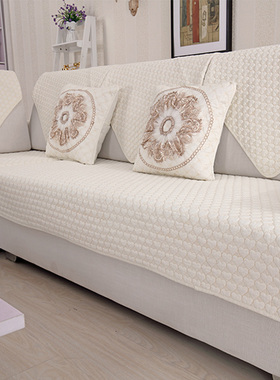 全棉布艺沙发垫夏季简约现代四季通用组合沙发坐垫靠背巾套罩家用