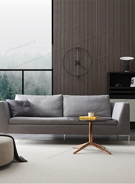 意式极简北欧简约现代双人布艺沙发套装组合科技布轻奢客厅三人位