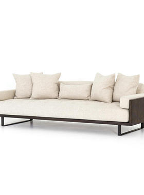 北欧客厅网红双人沙发创意设计简约美式现代布艺沙发组合