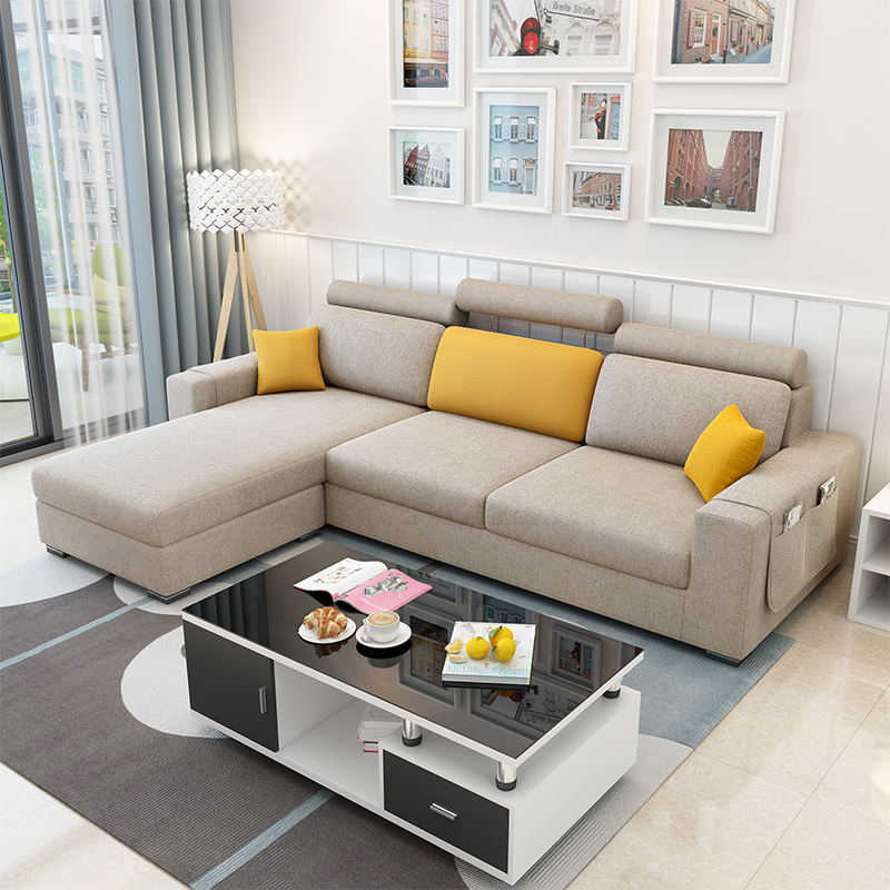 沙发小户型客厅现代简约家用双人布艺出租房组合经济型网红款家具